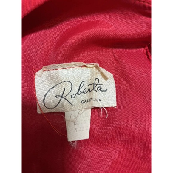 Vintage Roberta California Women’s Red Plisse Formal Dress Size 10 - Picture 11 of 11